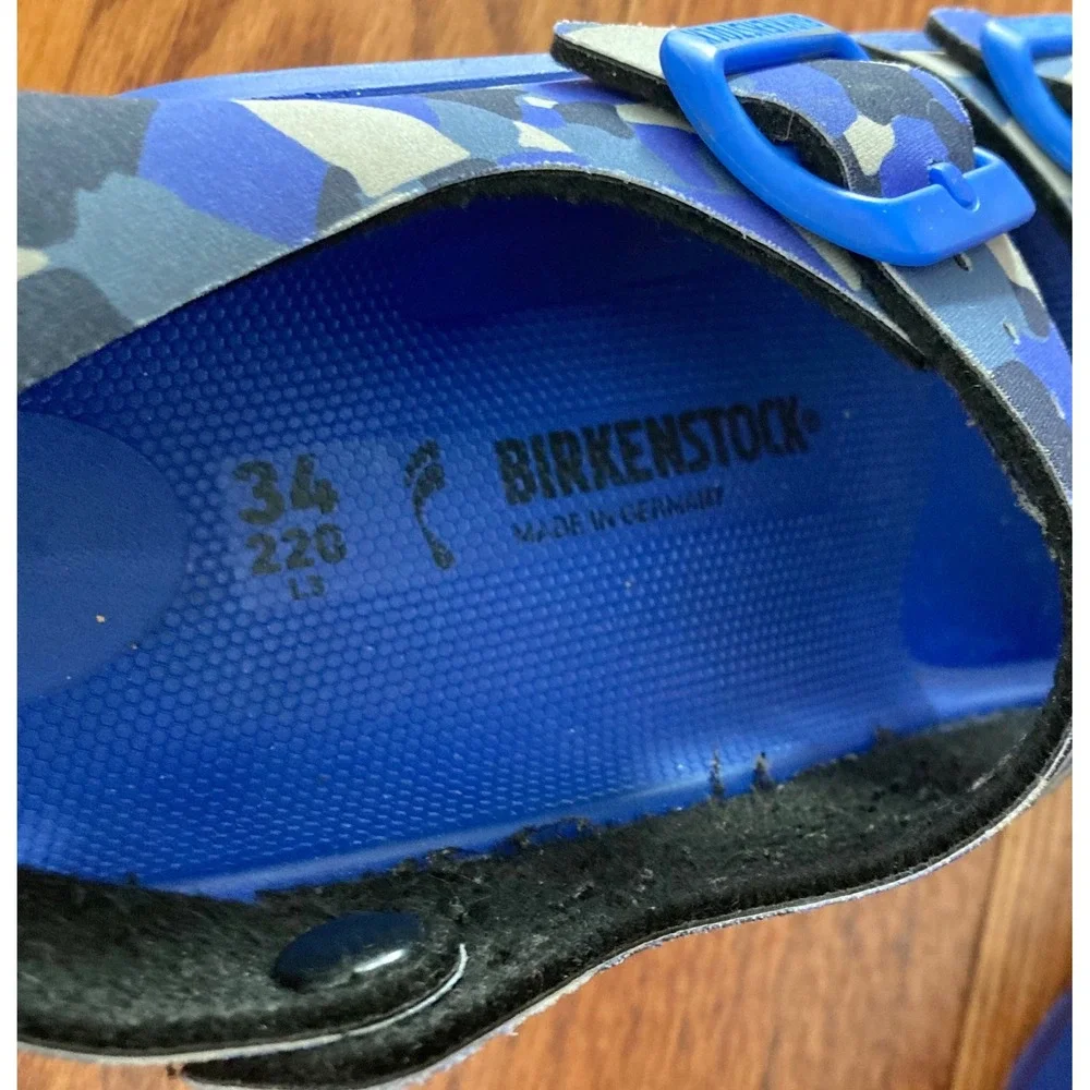 Birkenstock Mogami Kids Blue‎ Camo Sandals Size 34 EU 2.5 US Boys Girls
